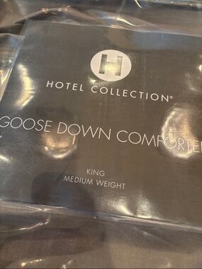 Hotel Collection Goose Down Comforter - off white. King  95 by 84 inches